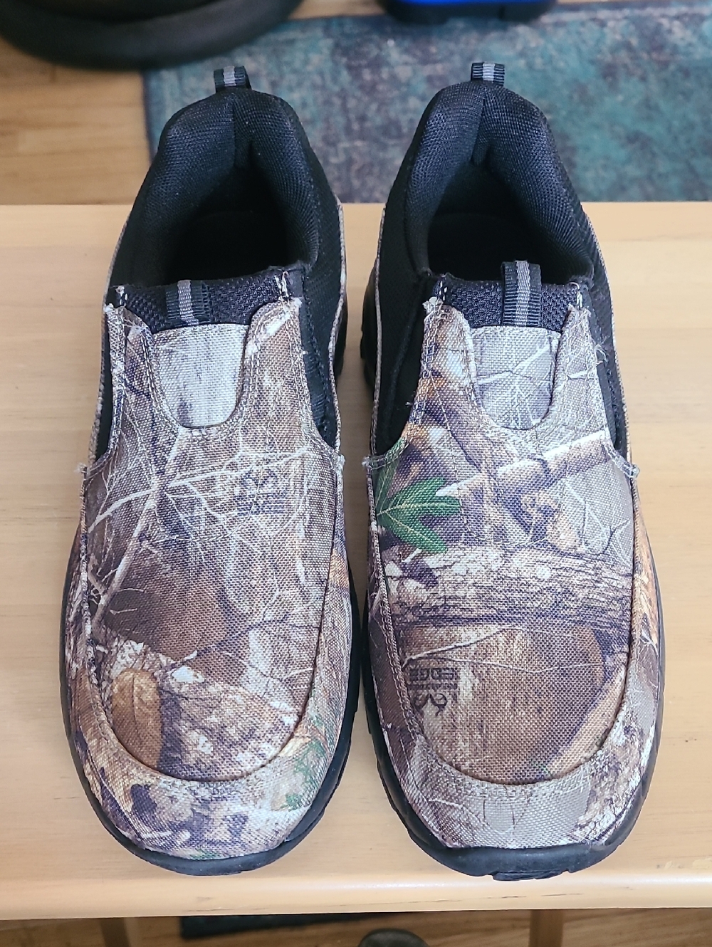 George Men's Camouflage Slip-On Loafers in Brown and Green
